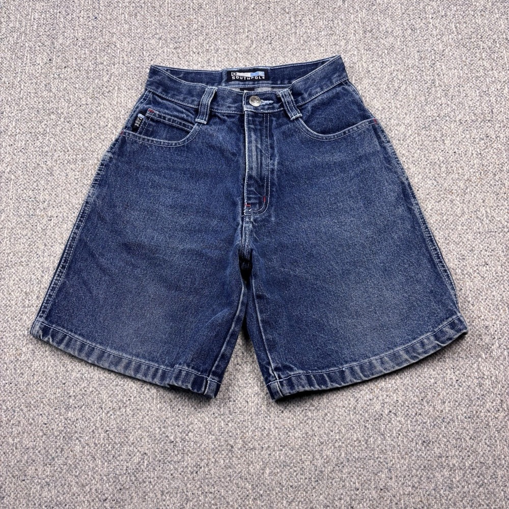 Southpole Denim Shorts Boys 10 Dark Wash 90s/Y2K Baggy Streetwear Skater
